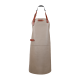 Xapron Dallas leren BBQ schort – nekband