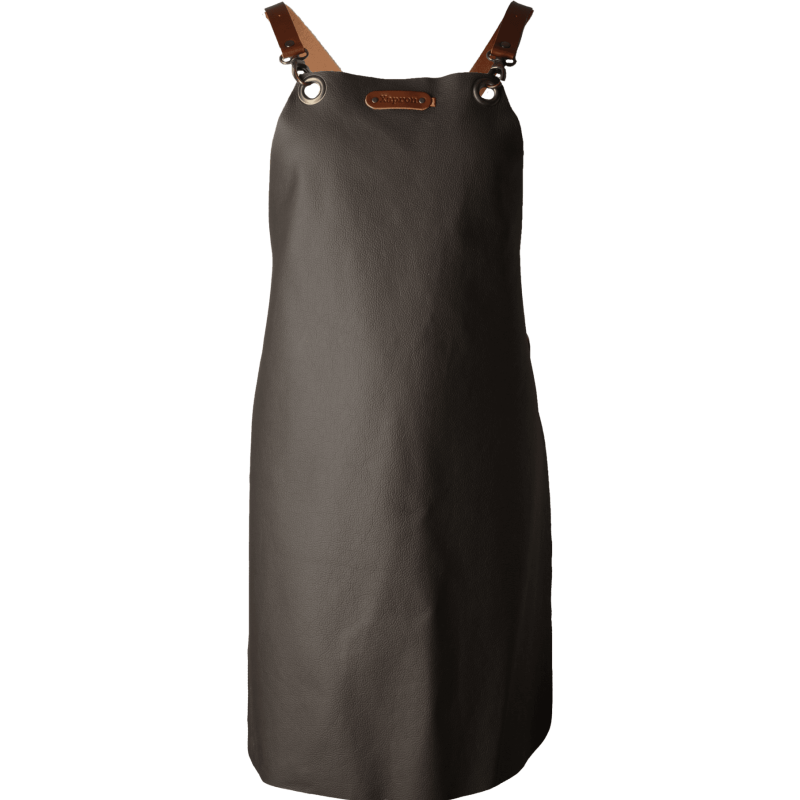 Xapron leren BBQ schort met verwisselbare keperbanden