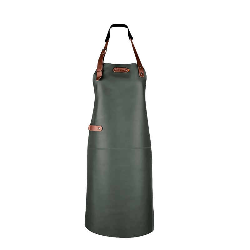Xapron Dallas leren BBQ schort – nekband