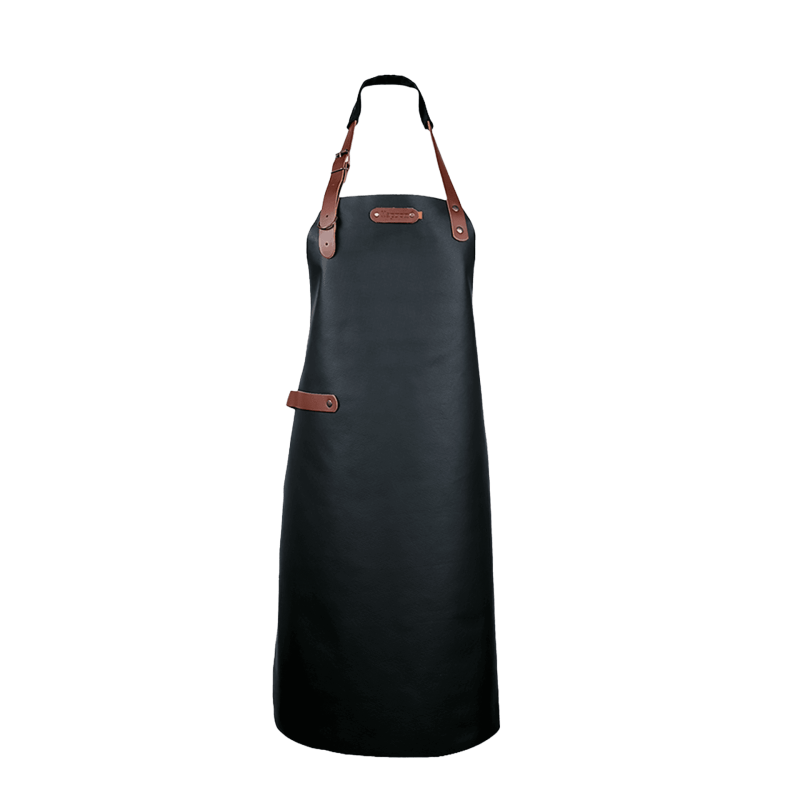 Xapron Bovine leren BBQ schort met nekband