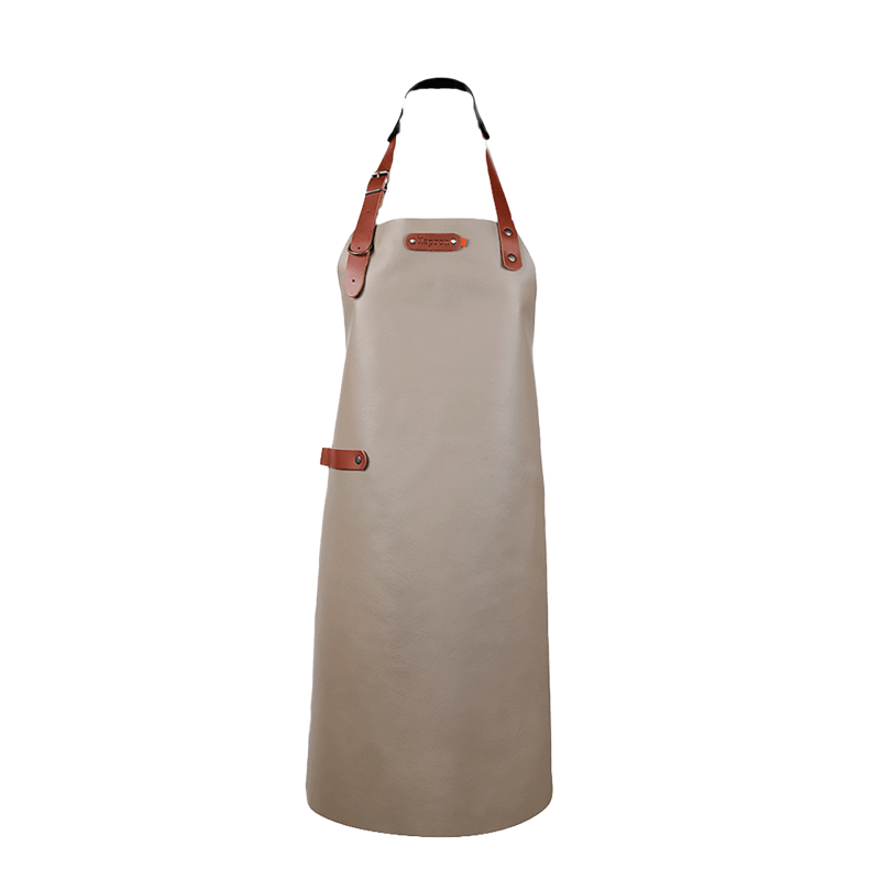 Xapron Bovine leren BBQ schort met nekband