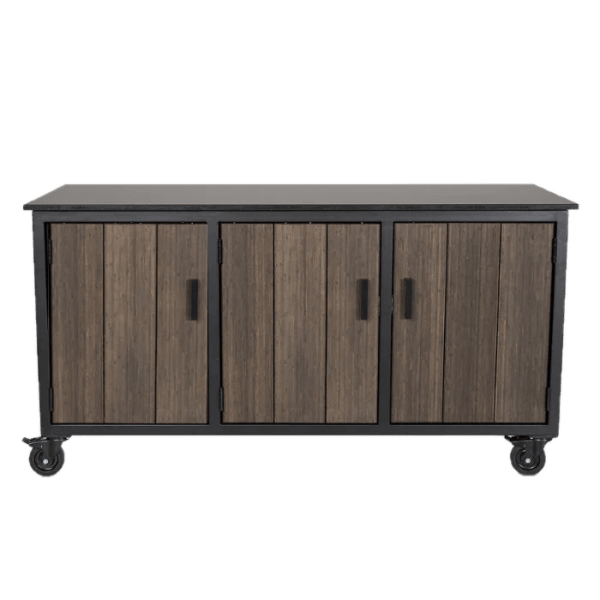 Fraaii mise en place tafel bamboe graphite inferno