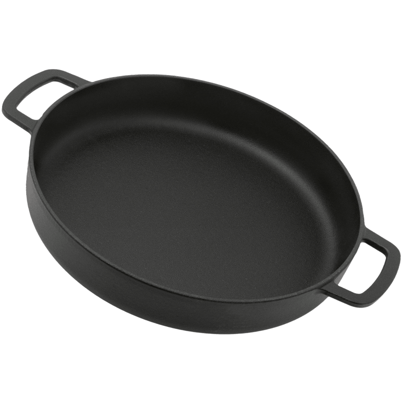 Combekk koekenpan dubbele handgreep 24 cm, zwart