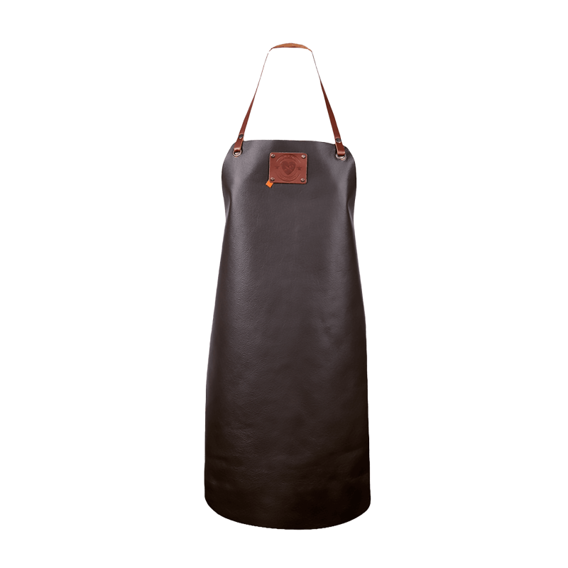 Xapron leren schort dames met naam