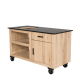 Fraaii buitenkeuken staal met eiken compact