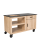 Fraaii buitenkeuken staal met eiken compact