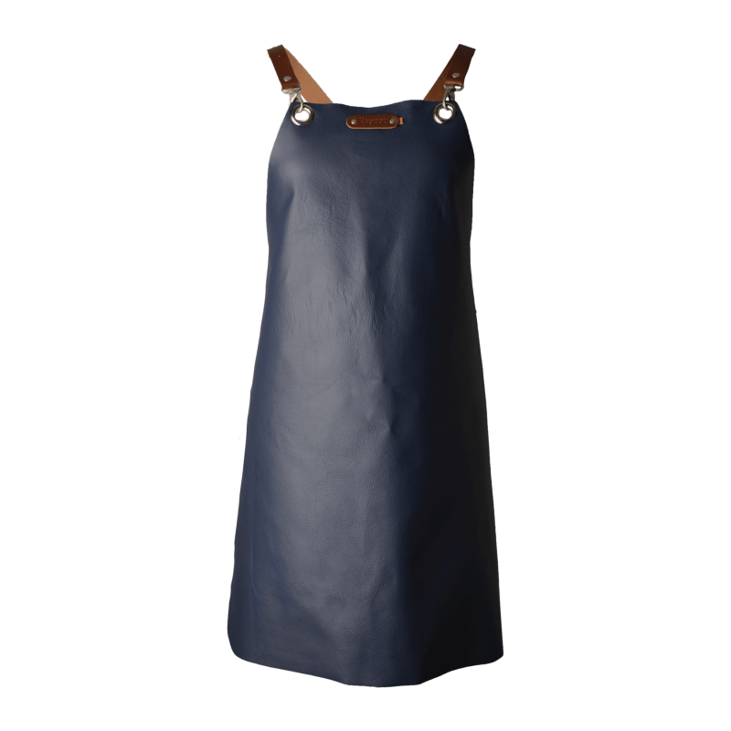 Xapron leren BBQ schort met verwisselbare keperbanden