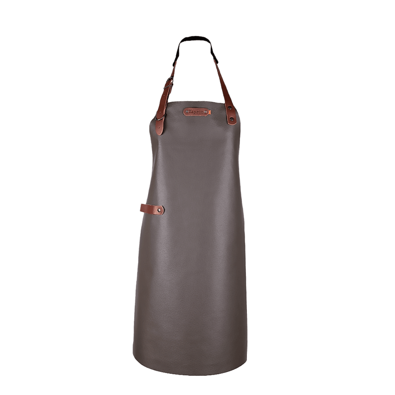 Xapron Bovine leren BBQ schort met nekband