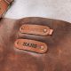 Xapron leren BBQ schort met verwisselbare keperbanden