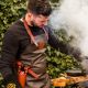 Xapron Bovine leren BBQ schort met nekband