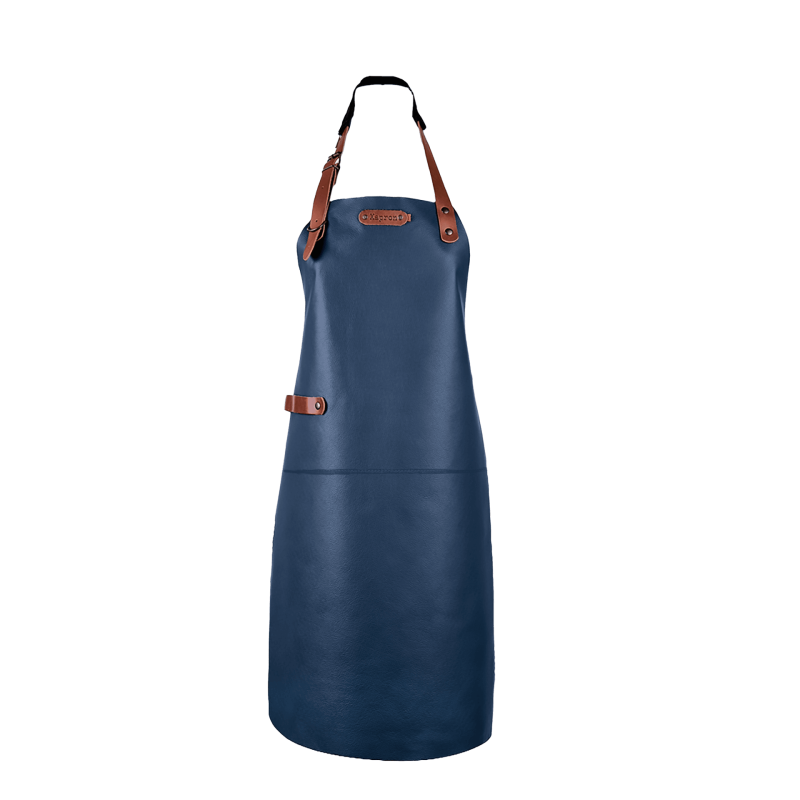 Xapron Dallas leren BBQ schort – nekband