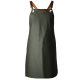 Xapron leren BBQ schort met verwisselbare keperbanden