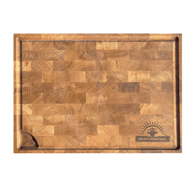 Bestcharcoal eiken houten snijplank 60 x 40 cm