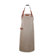 Xapron Bovine leren BBQ schort met nekband
