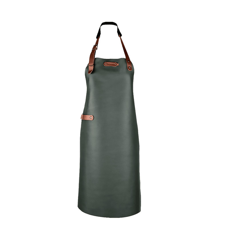 Xapron Bovine leren BBQ schort met nekband