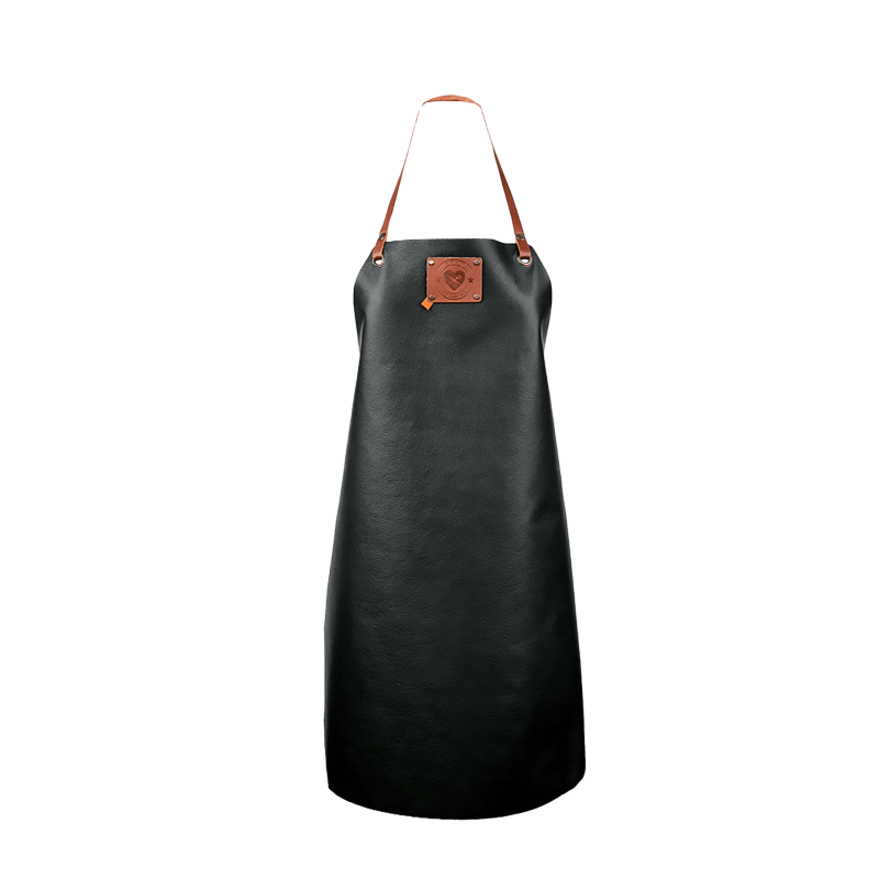 Xapron leren schort dames met naam