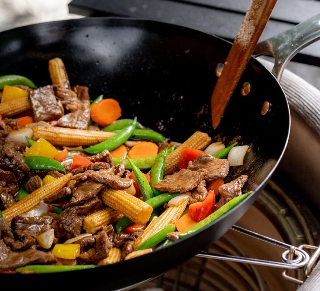 Kamado Joe karbon steel wok