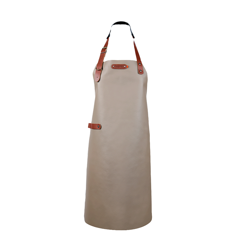 Xapron leren BBQ schort met nekband