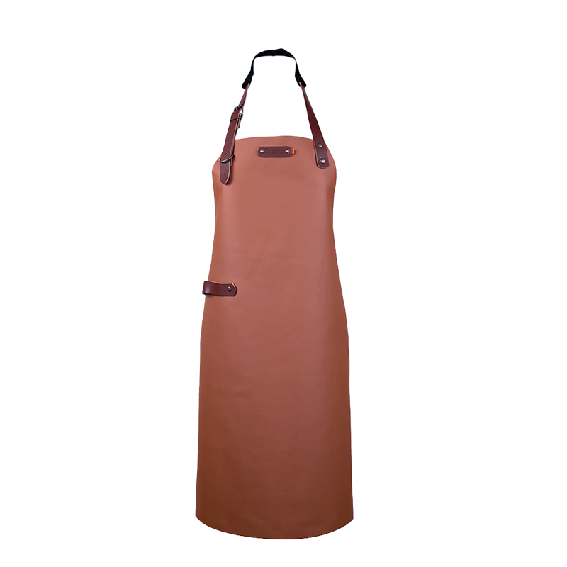 Xapron leren BBQ schort met nekband