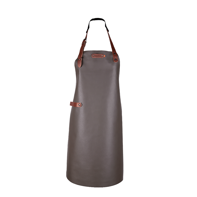 Xapron leren BBQ schort met nekband