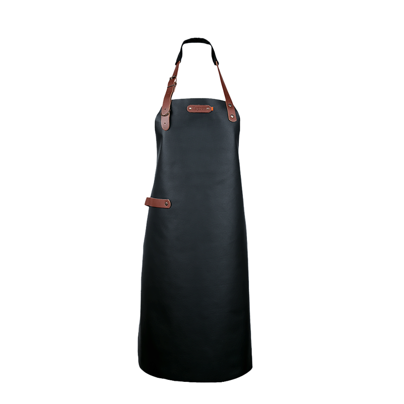 Xapron leren BBQ schort met nekband