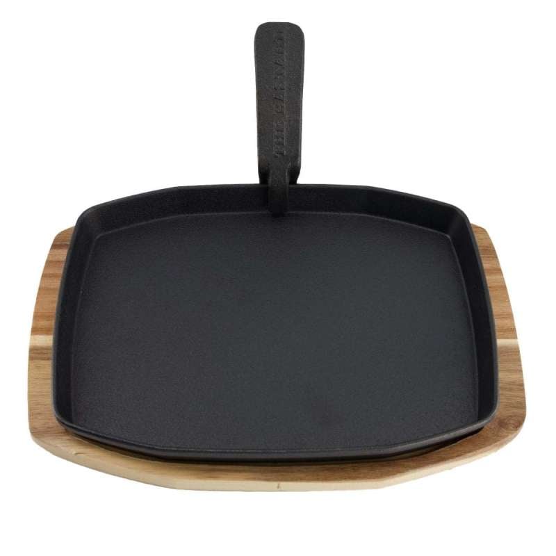 The Bastard sizzling plate & holder cast iron