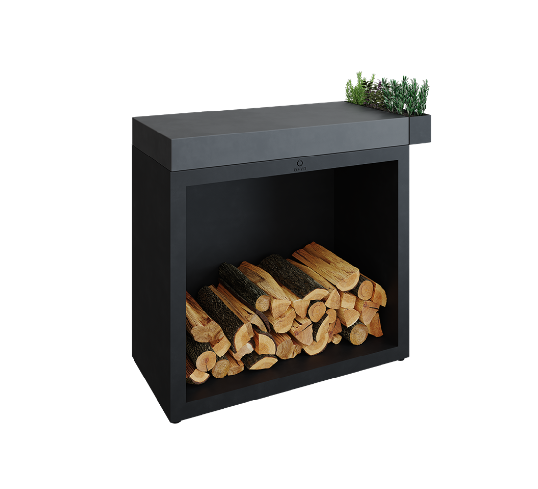 OFYR butcher block storage 90 black donker grijs keramiek