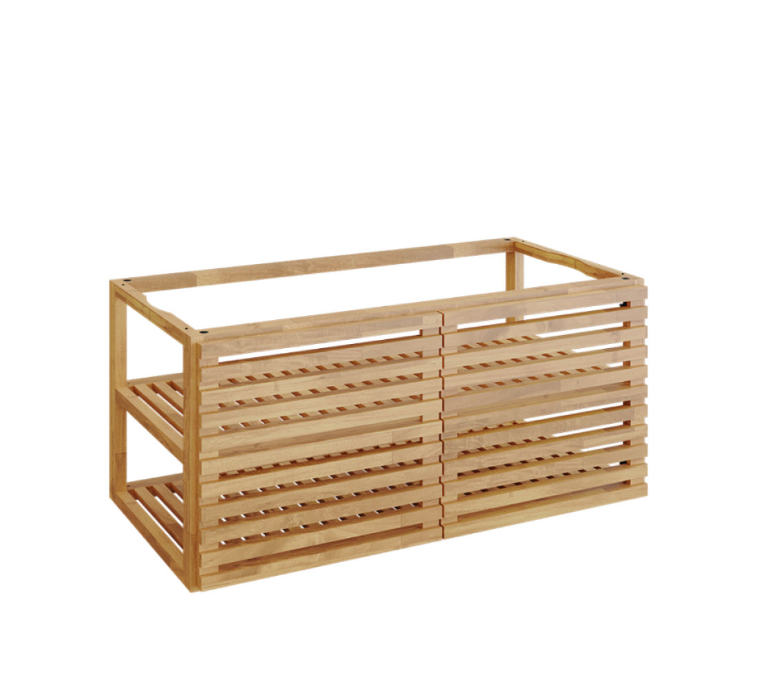 OFYR storage insert PRO met 2 deuren teak hout large