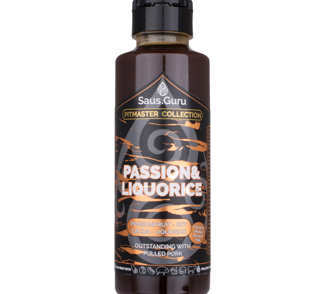 Saus.guru Passion & liquorice – Pitmaster sauce – 500ml