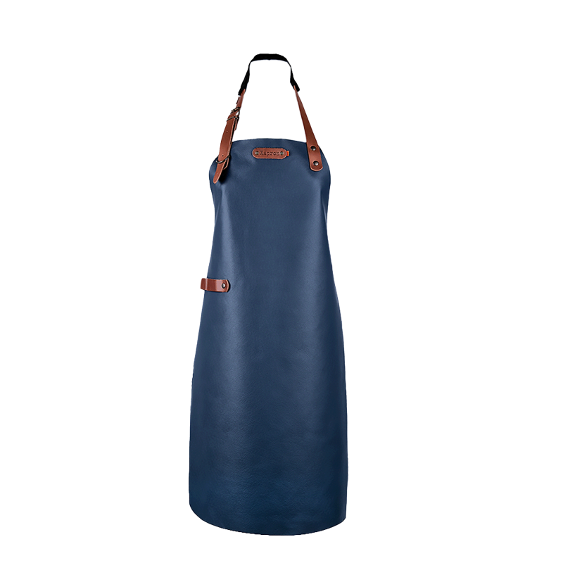 Xapron leren BBQ schort met nekband