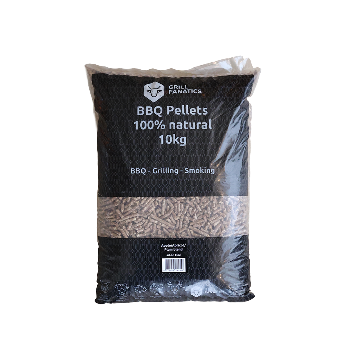 Grill Fanatics pellets appel pruim abrikoos