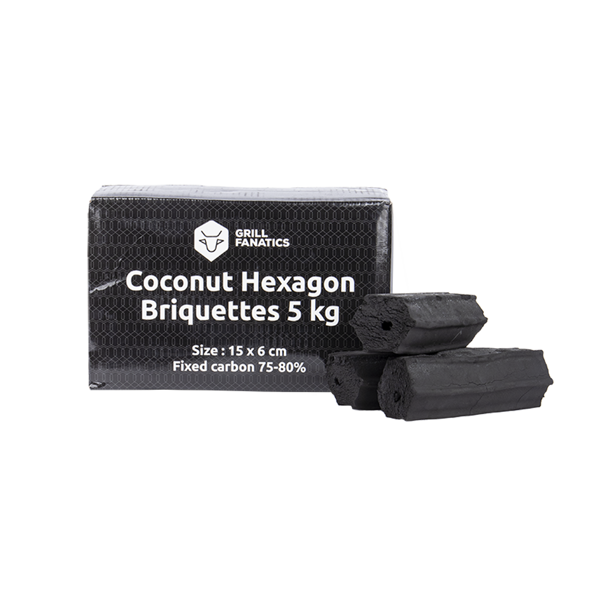 Grill Fanatics hexagon rijstkaf briketten