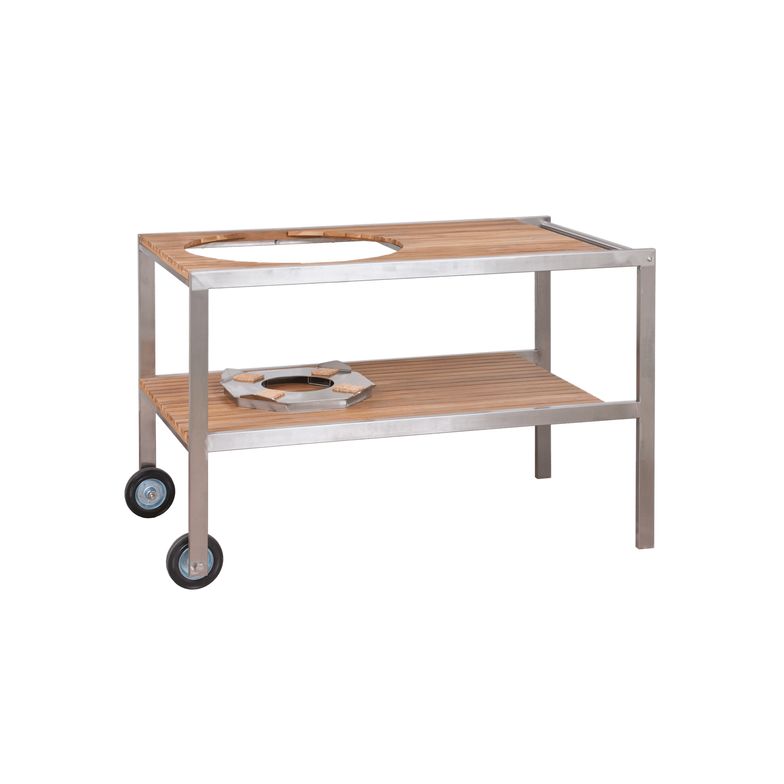 Monolith Classic teakhouten en RVS tafel