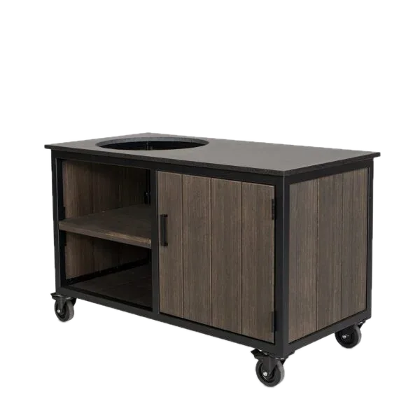 Fraaii Kamado buitenkeuken bamboe graphite storage