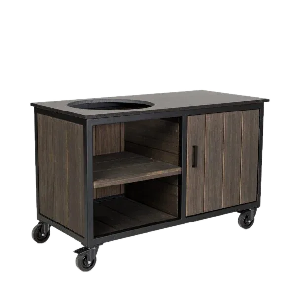Fraaii Kamado buitenkeuken bamboe graphite storage