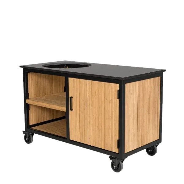 Fraaii Kamado buitenkeuken bamboe naturel storage
