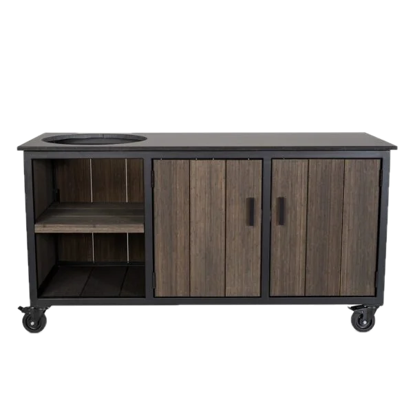 Fraaii Kamado buitenkeuken bamboe graphite inferno