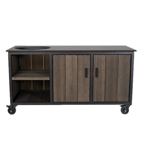 Fraaii Kamado buitenkeuken bamboe graphite inferno