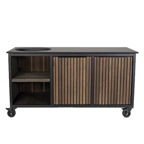 Fraaii Kamado buitenkeuken bamboe graphite rhombus inferno