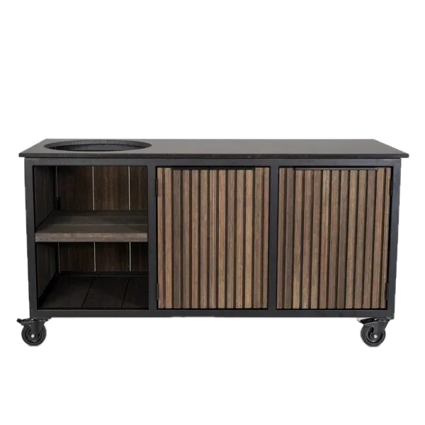 Fraaii Kamado buitenkeuken bamboe graphite rhombus inferno