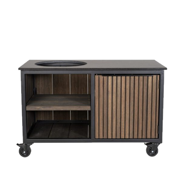 Fraaii Kamado buitenkeuken bamboe graphite rhombus storage