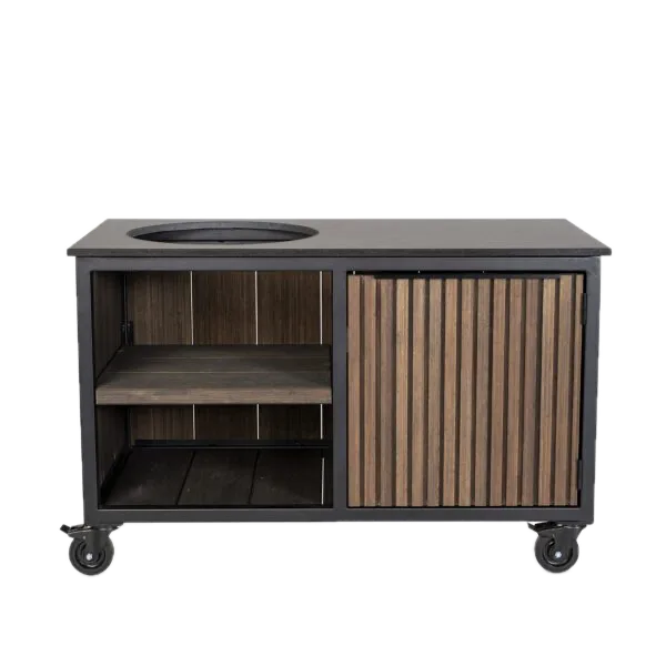 Fraaii Kamado buitenkeuken bamboe graphite rhombus storage