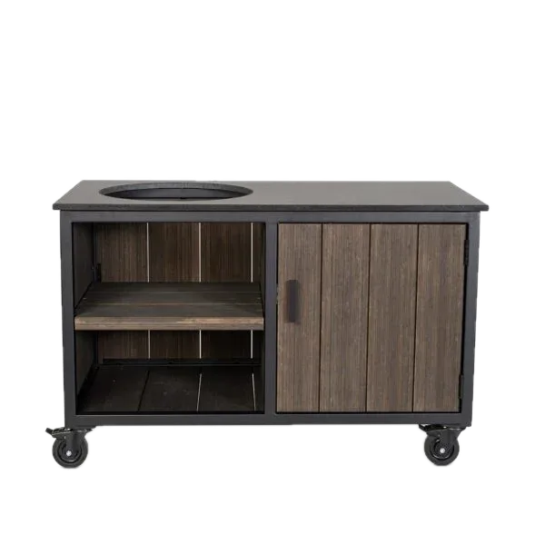 Fraaii Kamado buitenkeuken bamboe graphite storage