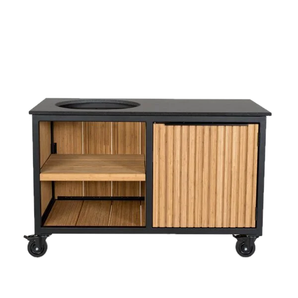 Fraaii Kamado buitenkeuken bamboe naturel rhombus storage