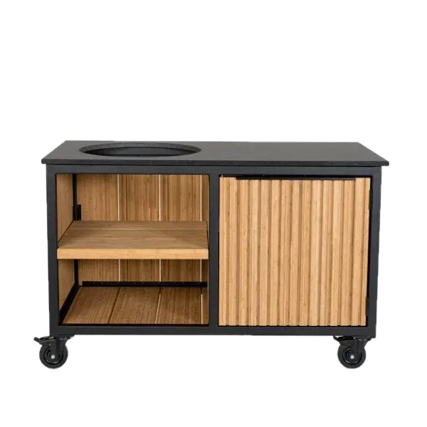 Fraaii Kamado buitenkeuken bamboe naturel rhombus storage