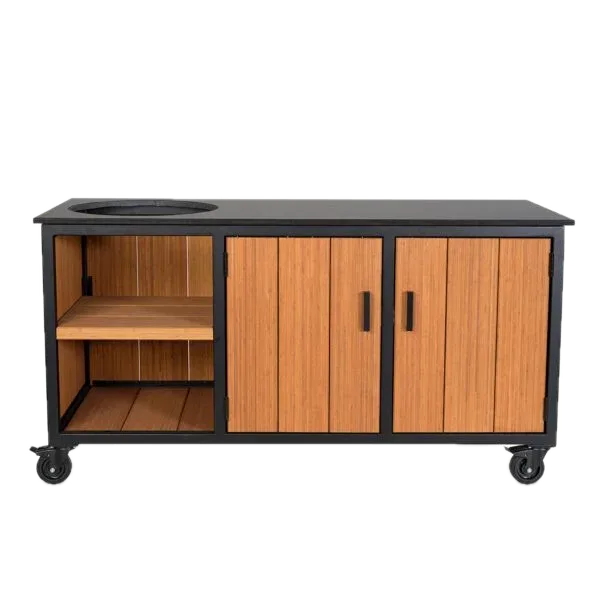 Fraaii Kamado buitenkeuken bamboe teak oil inferno