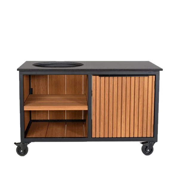 Fraaii Kamado buitenkeuken bamboe teak oil rhombus storage