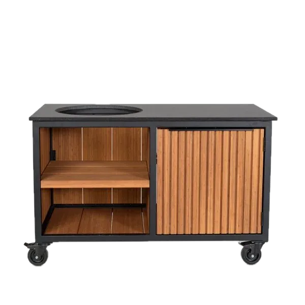 Fraaii Kamado buitenkeuken bamboe teak oil rhombus storage
