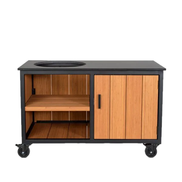 Fraaii Kamado buitenkeuken bamboe teak oil storage