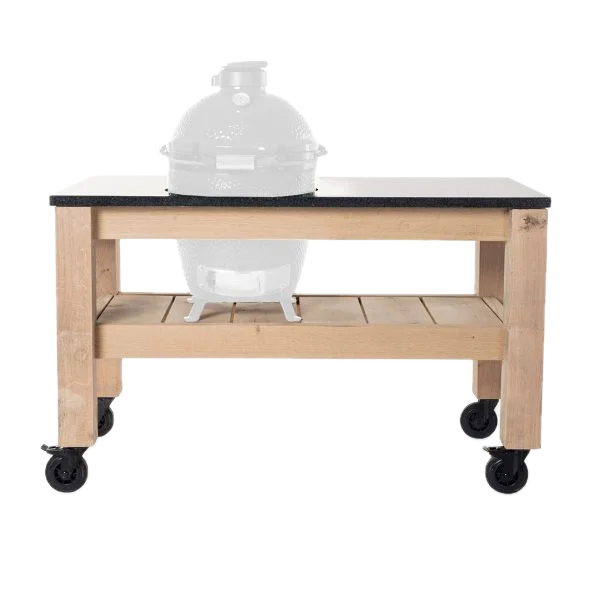 Fraaii BBQ buitenkeuken eiken robuust granieten werkblad